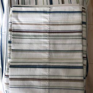 WHITE NANTUCKET STRIPED NEW TWIN SHEET SET